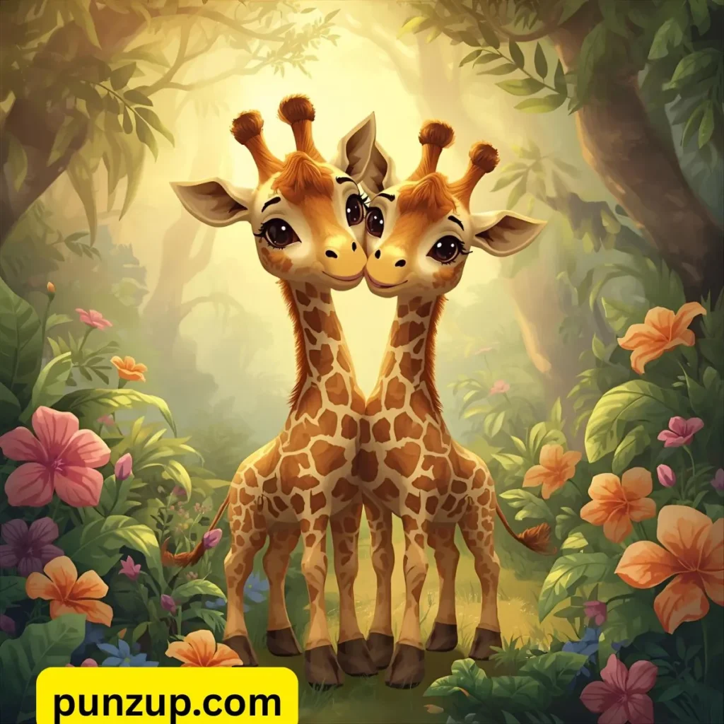 Cute giraffe love puns