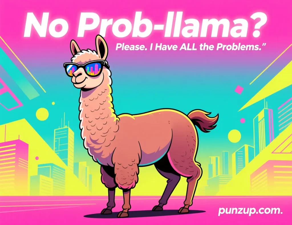  Sarcastic & Snarky Llama Puns