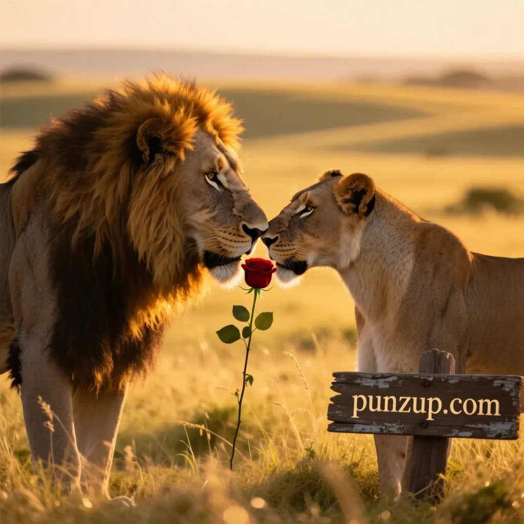  Romantic Lion Puns